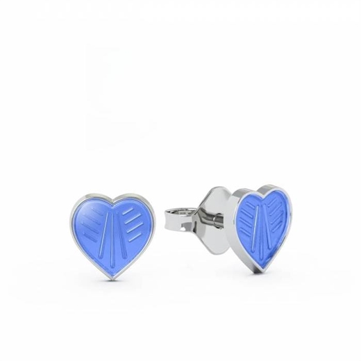 Ørestikker med lyseblå hjerter - Pia & Per